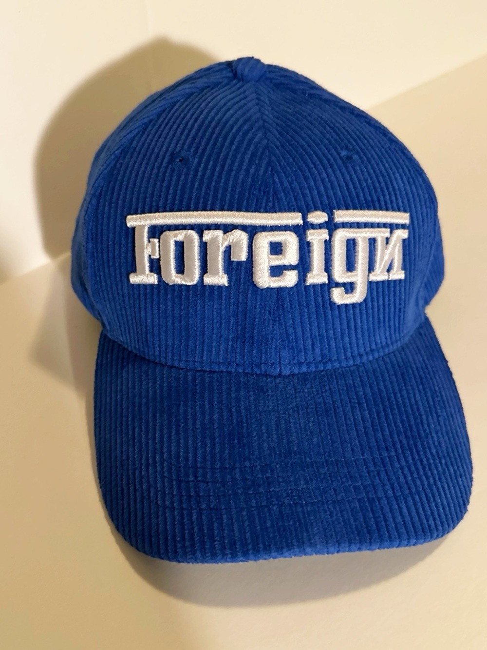 Foreign Corduroy Baseball Cap - Blue
